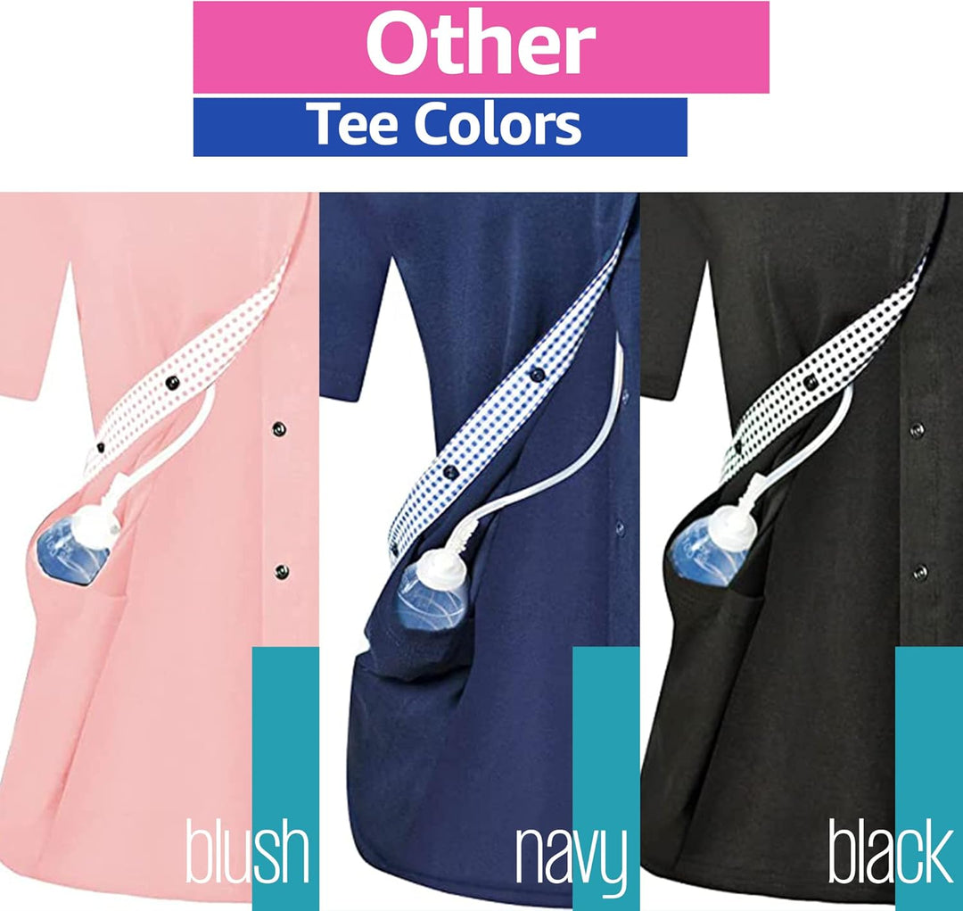 Post Surgery Mastectomy Shirts with Drain Pockets - Premium Cotton Post Mastectomy Recovery Shirts Must Have for Women