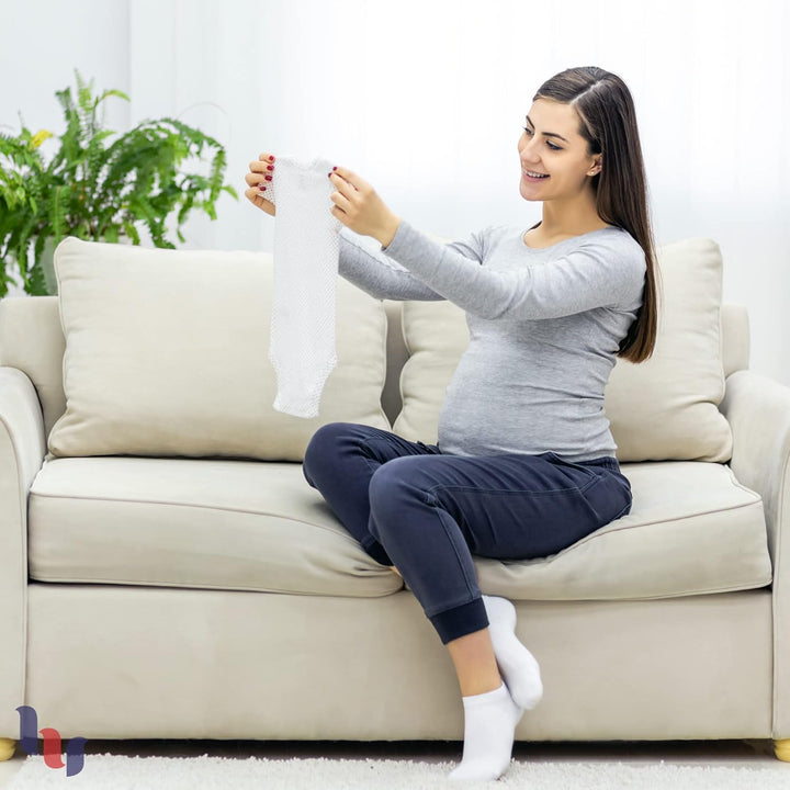 Women'S Cotton Diabetic Ankle Socks, Wide, Loose & Stretchy, Seamless Toe & Non Binding Top, Semi Cushion, 3 Pairs