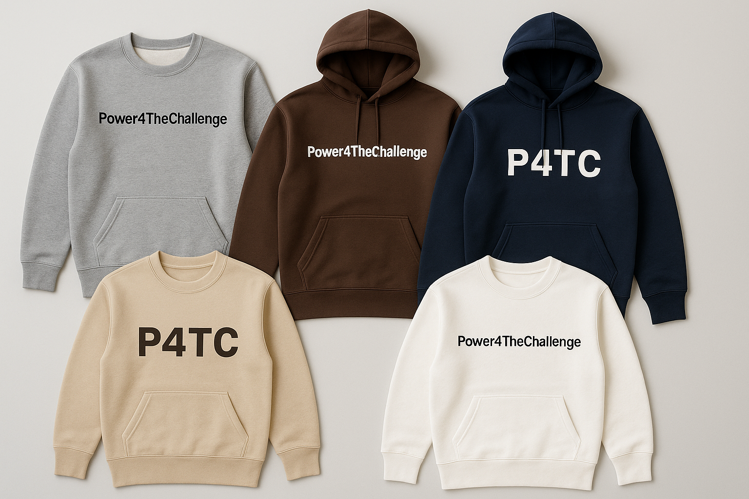 no velcro! create 2 with Power4TheChallenge on the front and the others P4TC.