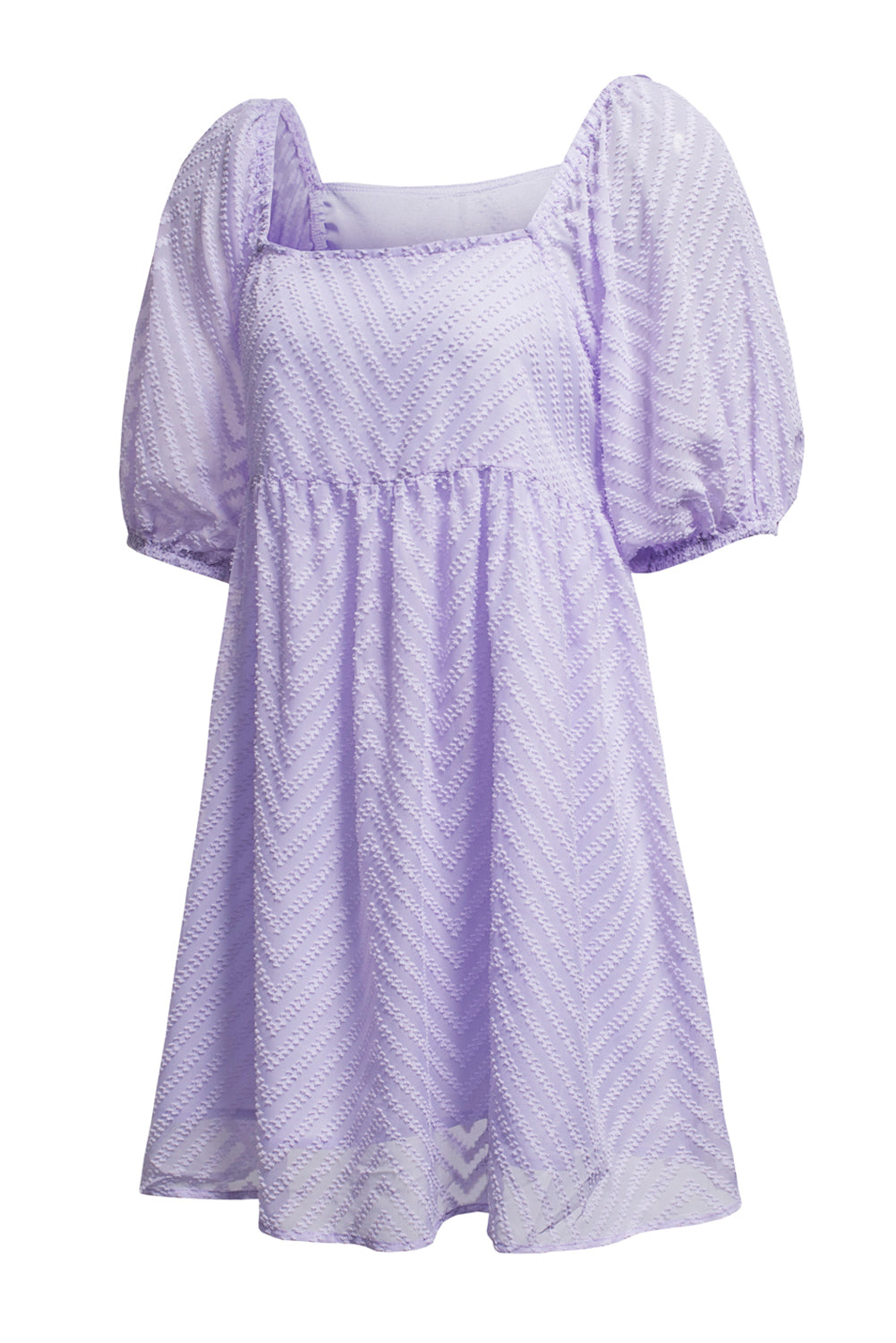 P4TC Square Neck Puff Sleeve Babydoll Mini Dress