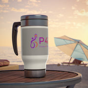 P4TC Stainless Steel Travel Mug with Handle, 14oz