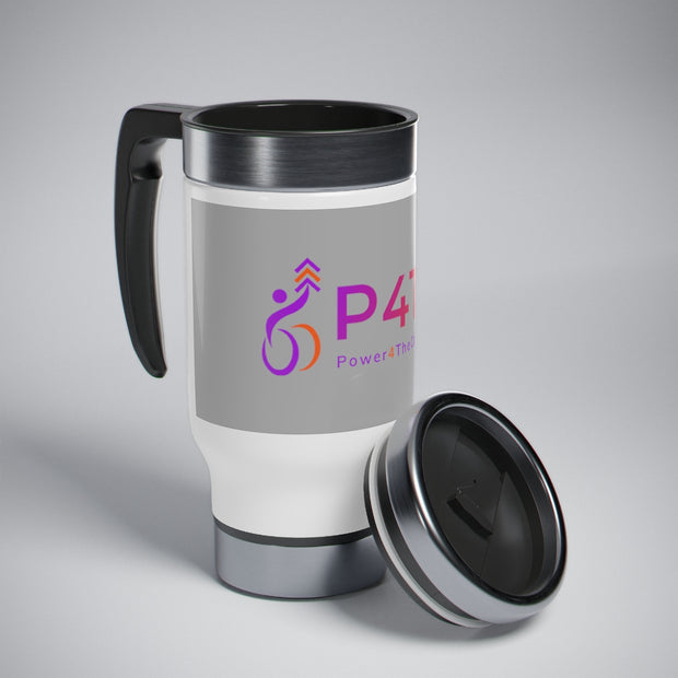 P4TC Stainless Steel Travel Mug with Handle, 14oz