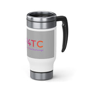 P4TC Stainless Steel Travel Mug with Handle, 14oz