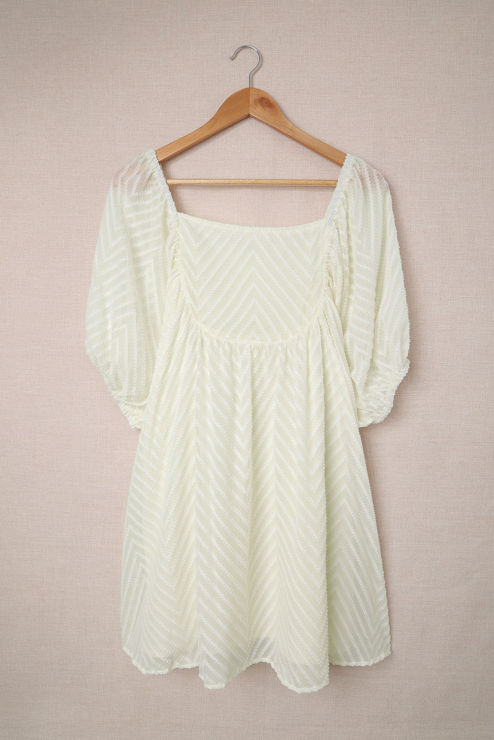 P4TC Square Neck Puff Sleeve Babydoll Mini Dress