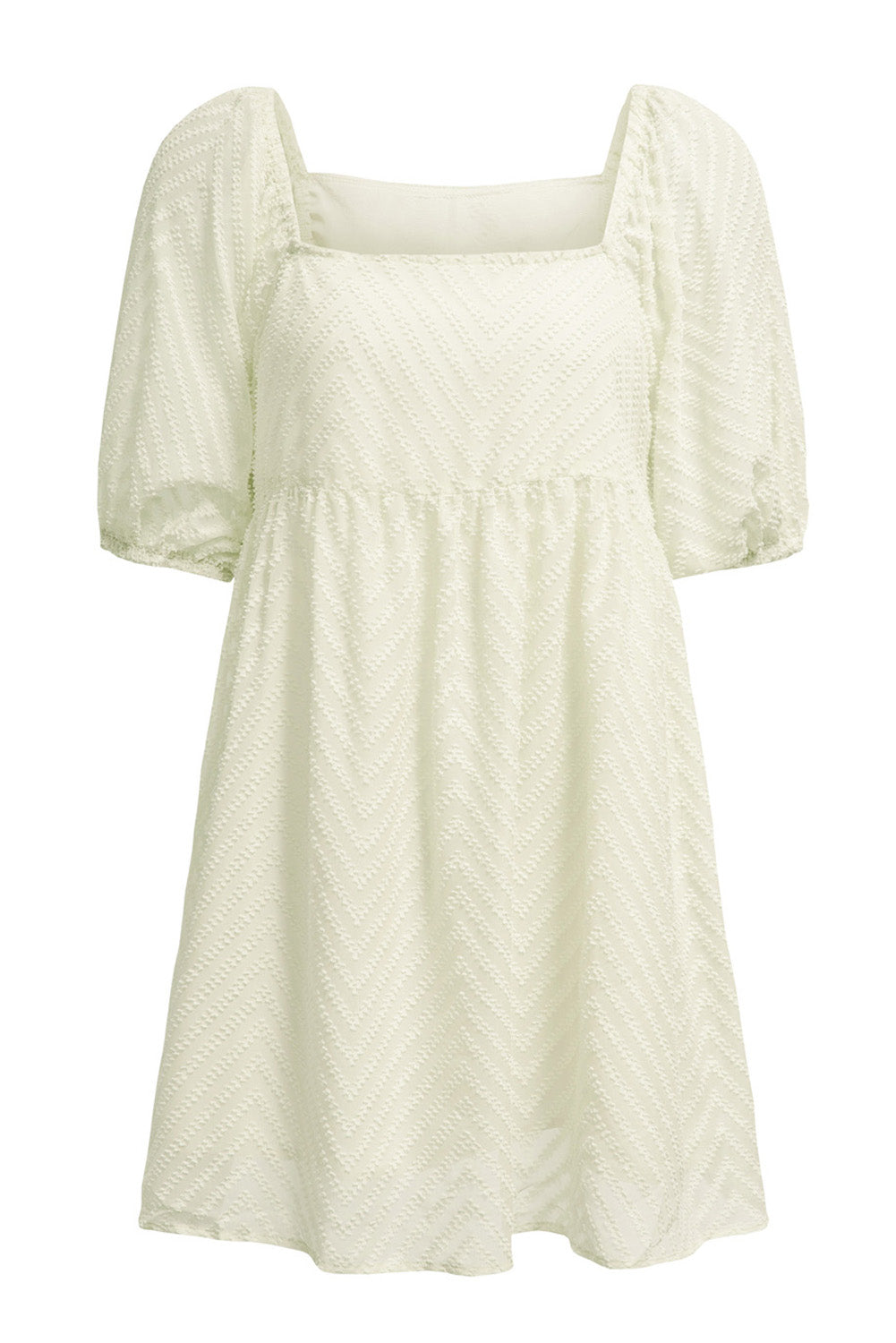 P4TC Square Neck Puff Sleeve Babydoll Mini Dress