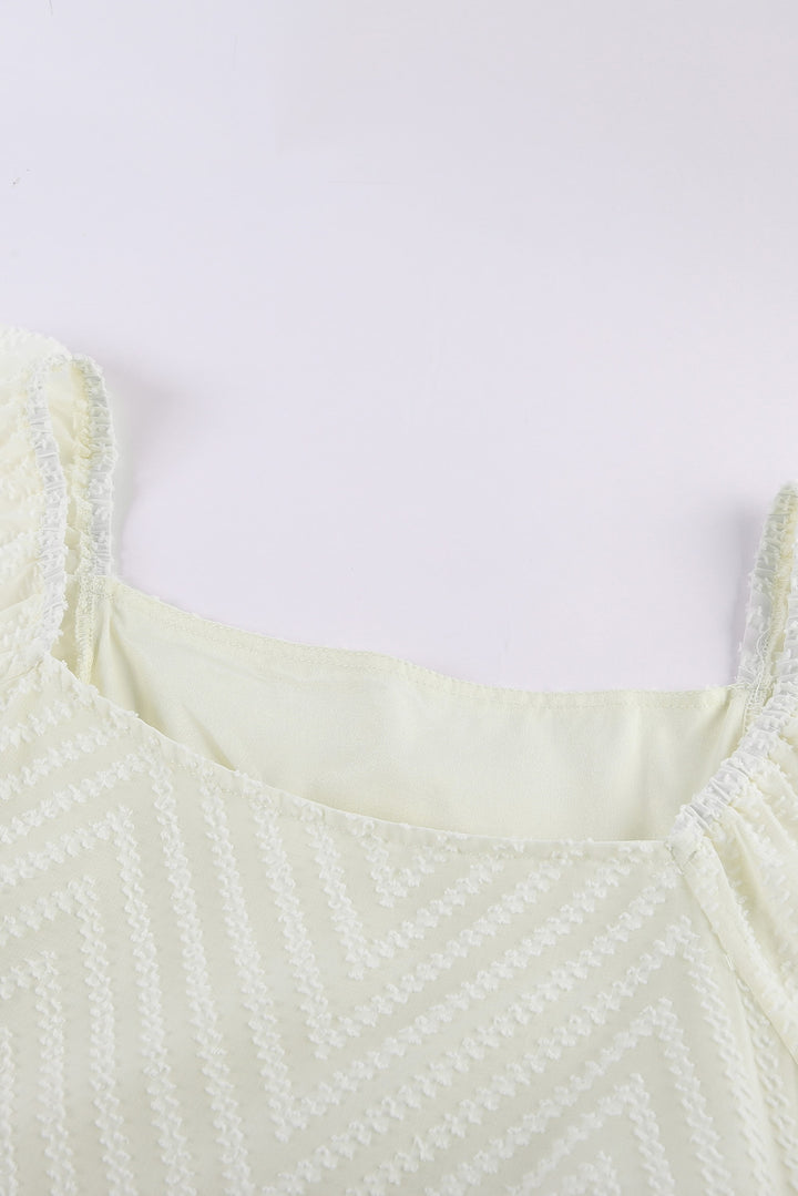 P4TC Square Neck Puff Sleeve Babydoll Mini Dress
