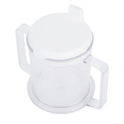 P4TC 450ml Clear Plastic Double Handle Drinking Spill Proof Mug For Disabled