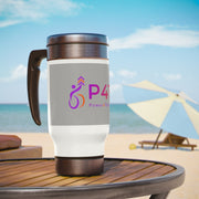 P4TC Stainless Steel Travel Mug with Handle, 14oz