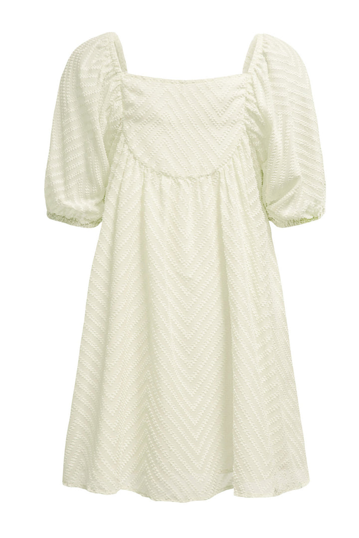 P4TC Square Neck Puff Sleeve Babydoll Mini Dress