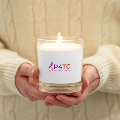 P4TC Glass jar soy wax candle Power4TheChallenge