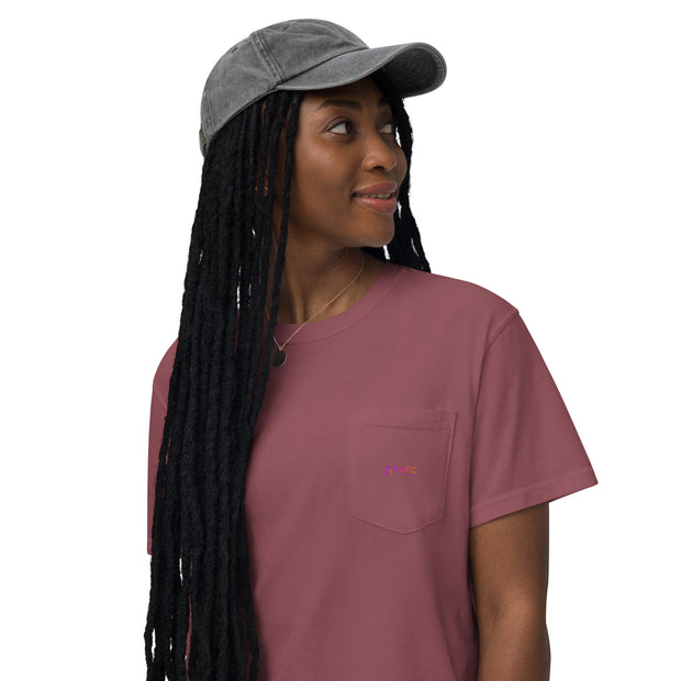 P4TC Unisex garment-dyed pocket t-shirt