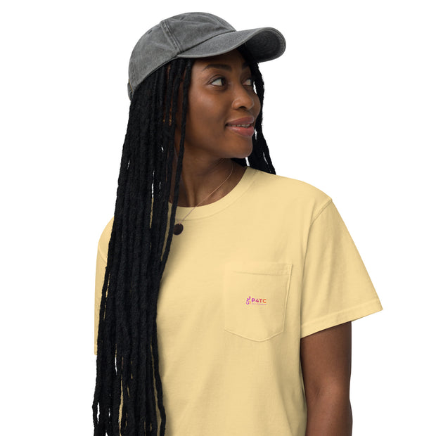 P4TC Unisex garment-dyed pocket t-shirt