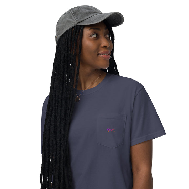 P4TC Unisex garment-dyed pocket t-shirt