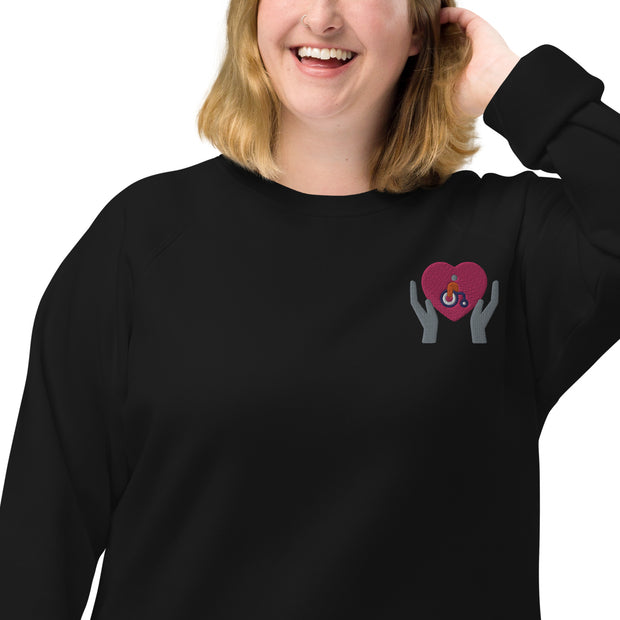 P4TC Unisex Organic Raglan Sweatshirt