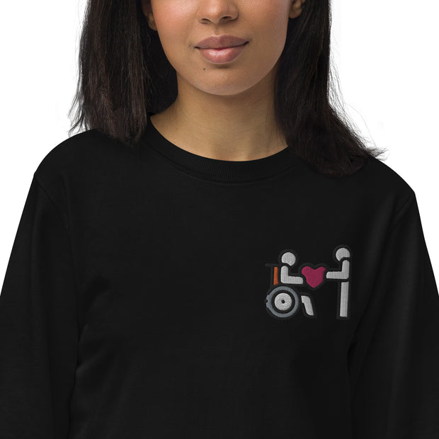 P4TC Unisex Organic Sweatshirt with Embroidered Icon