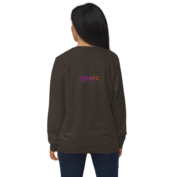 P4TC Unisex Organic Sweatshirt with Embroidered Icon