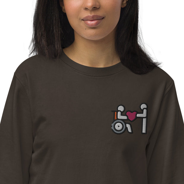 P4TC Unisex Organic Sweatshirt with Embroidered Icon