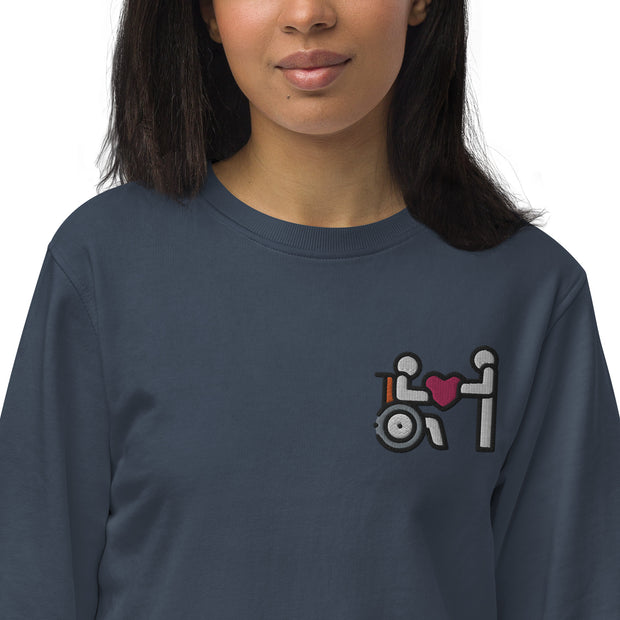 P4TC Unisex Organic Sweatshirt with Embroidered Icon