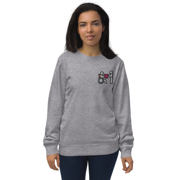 P4TC Unisex Organic Sweatshirt with Embroidered Icon