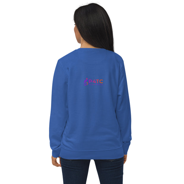 P4TC Unisex Organic Sweatshirt with Embroidered Icon