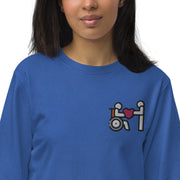 P4TC Unisex Organic Sweatshirt with Embroidered Icon