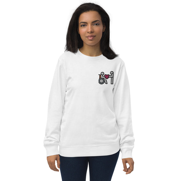 P4TC Unisex Organic Sweatshirt with Embroidered Icon