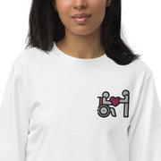 P4TC Unisex Organic Sweatshirt with Embroidered Icon